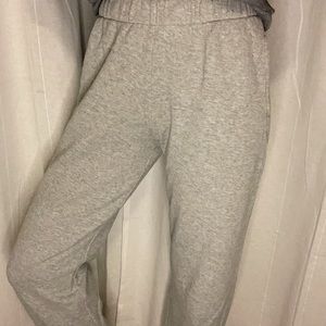 Brandy Melville gray sweatpants. Size Small. Cinched waist & ankles.